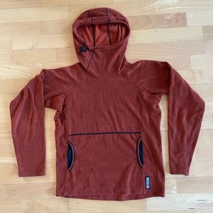 Melanzana Micro Grid Hoodie Burnt Orange - Men's Small